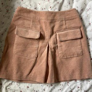 Pink Corduroy Skirt